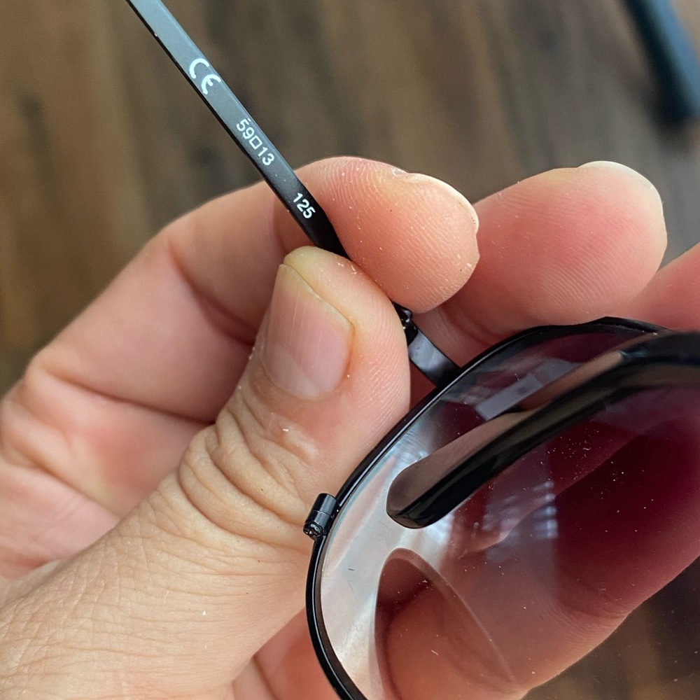 Michael Kors Black and Gold Aviator Sunglasses - Picture 7 of 7